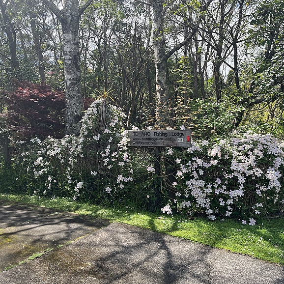 Turangi BnB outdoor seating area on deck