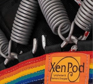 Close up of the XenPod Lymphaciser & Harmonic Energiser brand Trade Mark Label