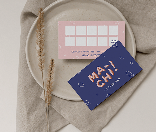 Colourful stamp card design - Coffee Bar