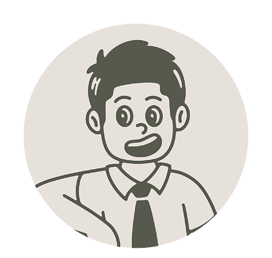 Simple illustrated character logo design