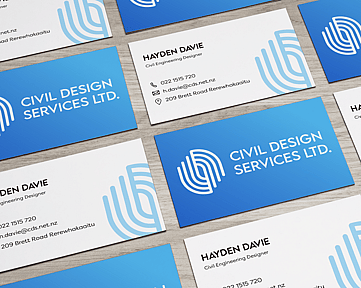 Blue gradient brand design