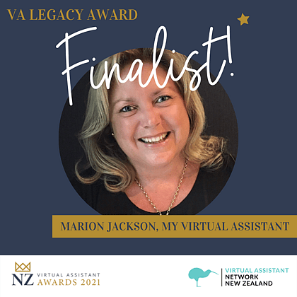 VA Legacy Award Finalist 2021 - Marion Jackson, My Virtual Assistant