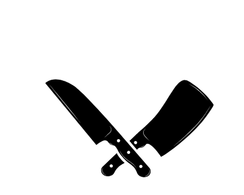 Vector image of Knife and a clever