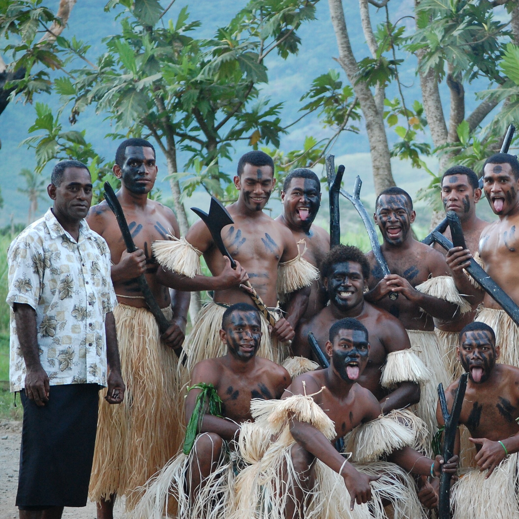 Fijian performers together at a destination event planned by Little Big Events.