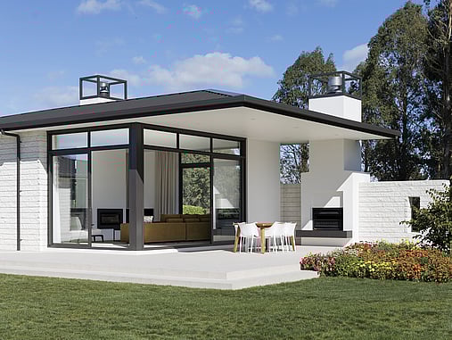 Outdoor living of Meadowgreen house