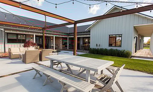 Outdoor living of Aspin house