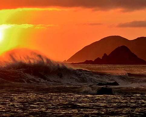 Lyall Bay at sunset