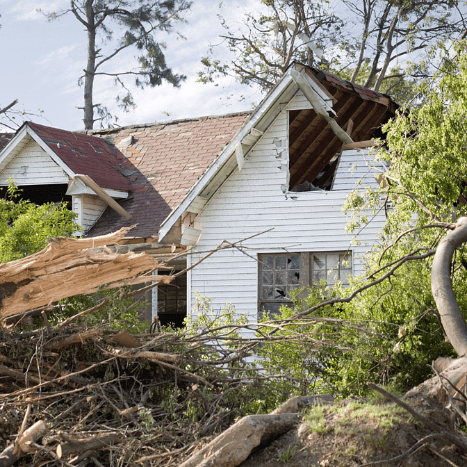 Natural disaster damage to a home in Rotorua