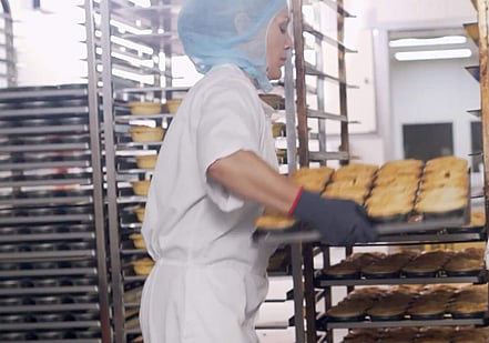 Pieline Systems commercial pie manufacturing equipment in use at Goodtime Pies