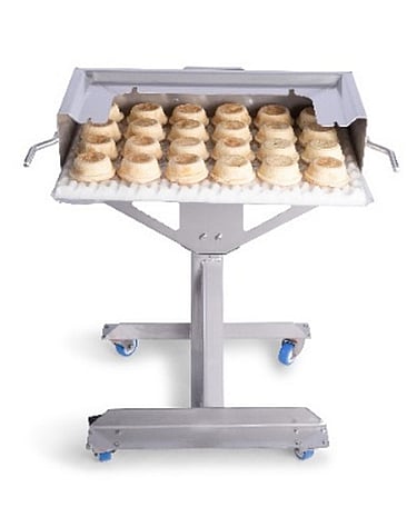 Pieline Systems Air Operated Pie Depanner - Front View - flipped