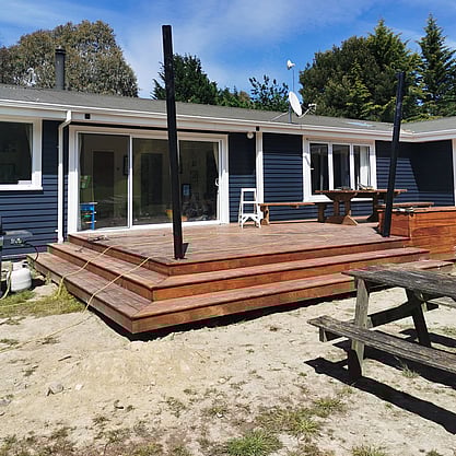Timber decking addition.