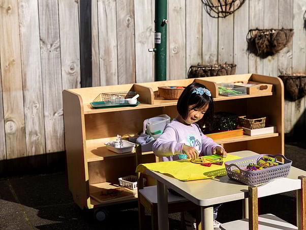 Outdoor learning area &ndash; Koru Montessori Sunnynook