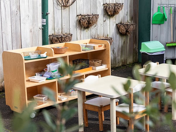 Outdoor learning area &ndash; Koru Montessori Sunnynook