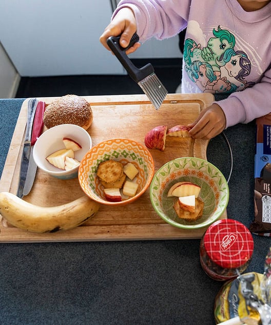 Child preparing food &ndash; Montessori practical life, Sunnynook