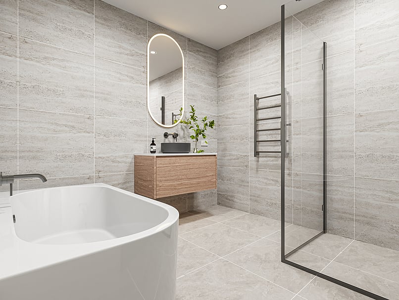 Bathroom image of Highgate Ridge  townhouse in Maori Hill by MJW Homes. Dunedin, Otago NZ