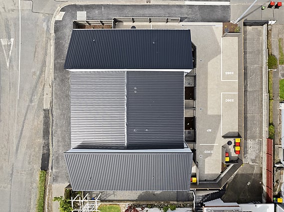 Construction of the South Station townhouses by property developer, MJW Homes. Dunedin. Otago. New Zealand.