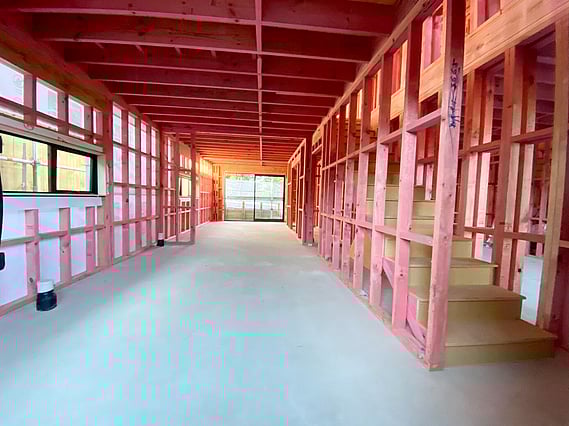 Construction of the South Station townhouses by property developer, MJW Homes. Dunedin. Otago. New Zealand.