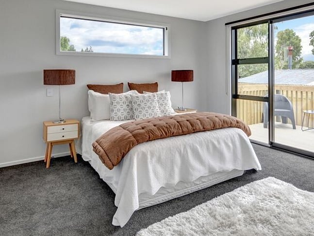 Bedroom image of Ajax Street townhouse development. MJW Homes. Dunedin, Otago. NZ.