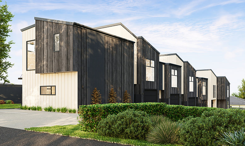 Image of Highridge Gate townhouse collection at Maori Hill by MJW Homes. Dunedin, Otago NZ