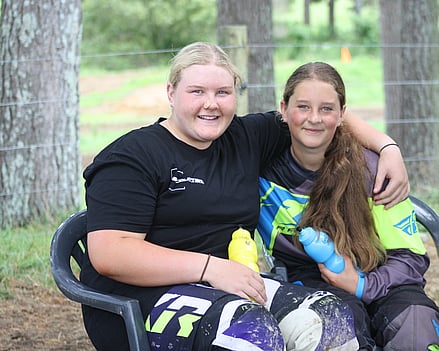 2 Girls smiling in mx gear