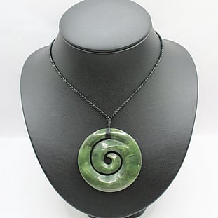 NZ Greenstone Koru Necklace