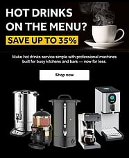 Save up to 35% on professional drinks machines