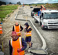 Wellington Kerbing - Tara-Ika Project, Levin. Working for PCL Contracting Ltd.