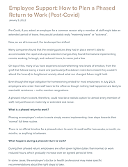 How to plan a phased return to work