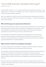 Can&rsquo;t HR provide workplace therapy?