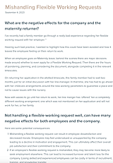 Mishandling Flexible Working Requests