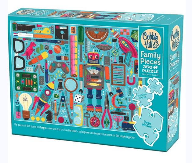 Cobble Hill 350 Piece Family Jigsaw Puzzle Nerdy Junk Drawer