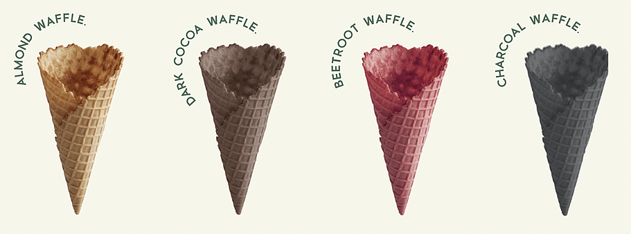 Waffle cone flavours design