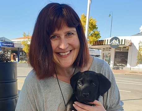 Meet Sam - our gorgeous new addition - thats the puppy not me ha ha!