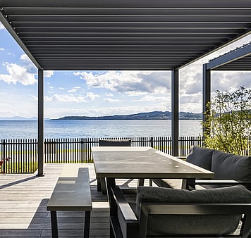Dining table at accommodation in in Lake Taupo, New Zealand