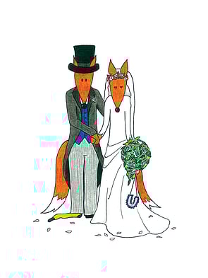 Bride and Groom Fox