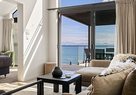 View of lake taupo from unit room - Lakefront Unit Accommodation Taupo New Zealand