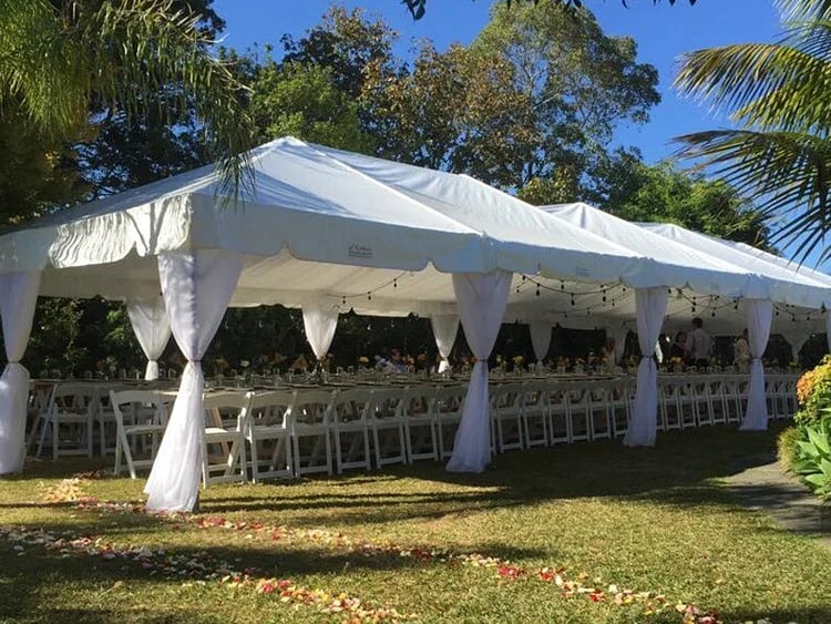 Trestle tables used for food and beverage service &ndash; catering table hire for events Auckland