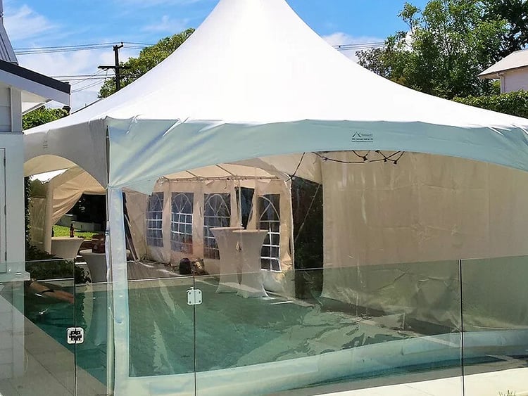 Birthday event in marquee with full accessories including heaters, furniture, and lighting &ndash; complete party tent hire Auckland