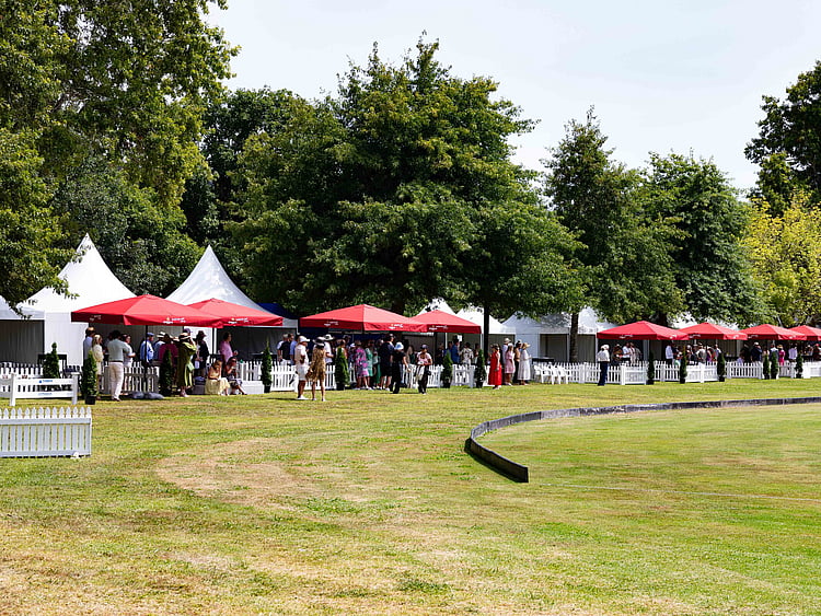 VIP marquee lounge at sports event with seating and refreshments &ndash; premium event marquee Auckland