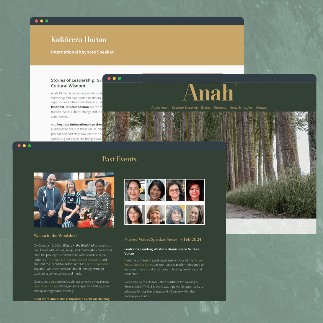 Anah Aikman website redesign and brand refresh showing updated colours and graphic design elements &mdash; by Scooch Marketing Canterbury