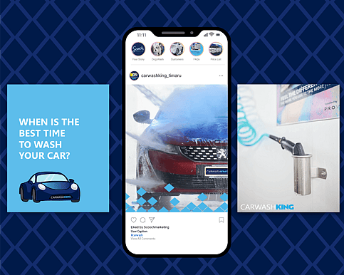 Carwash King website design and social media by Scooch Marketing Canterbury