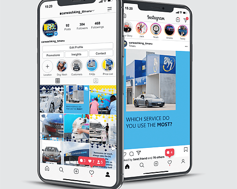 Carwash King social media and website design by Scooch Marketing NZ