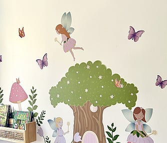 Removable wall decals magical fairy garden
