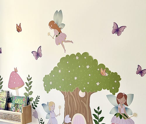 Removable wall decals magical fairy garden
