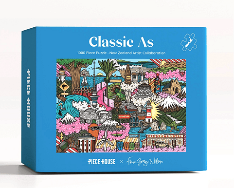 Classic As 1000 Piece Jigsaw Puzzle – nostalgic New Zealand puzzle featuring Kiwi icons and culture, family-friendly and uniquely local gift.