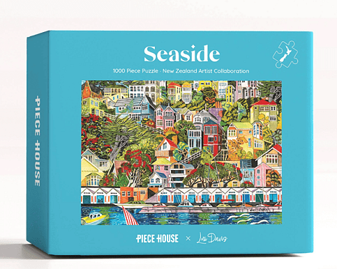 Seaside 1000 Piece Jigsaw Puzzle – beautifully illustrated ocean and coastal theme, calming design for puzzle lovers and families, perfect gift idea