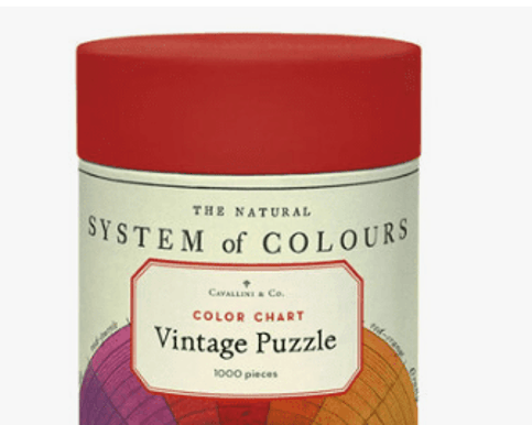 Cavallini & Co System of Colours 1000 piece vintage jigsaw puzzle featuring colour theory illustrations – Flowers by Joanne Orewa