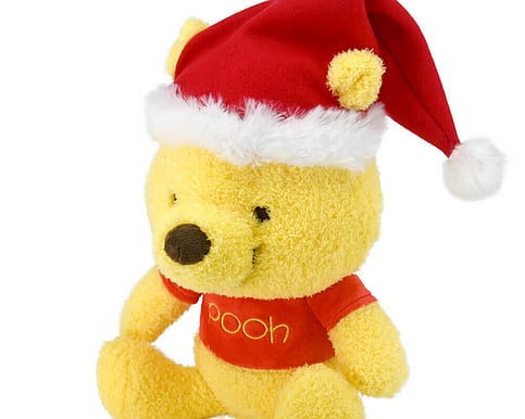 Winnie the Pooh with Santa hat plush toy