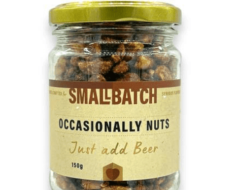 Just a little spicy. Almonds, Cashews and Peanuts with a delicious coating and roasted to perfection. Watching rugby or catching up for Friday beersies? Just Add Beer is the right mix for you.