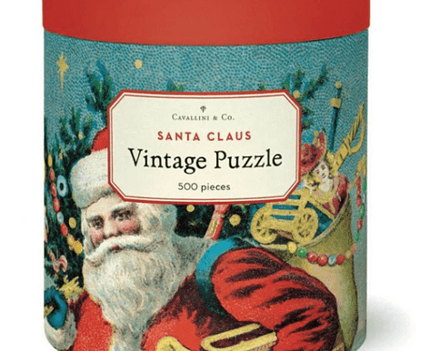 A festive 500-piece vintage puzzle featuring a classic Santa Claus illustration — the perfect Christmas gift or holiday pastime.
